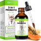 3-in-1 Probiotics for Cats with Digestive Enzymes & Prebiotics – Supports Gut Health, Immune System & Diarrhea Relief – 60ml for Cats of All Ages