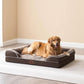 EHEYCIGA Orthopedic XL Dog Beds, Waterproof Memory Foam Dog Bed for Extra Large Dogs, Non-Slip Bottom and Egg-Crate Foam Big Pet Couch Bed with Washable Removable Cover, Brown