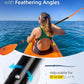 OCEANBROAD Kayak Paddle 86in/218cm, 90.5in/230cm Alloy Shaft 2-Piece Floatable Kayak Oar for Kayaking Canoeing Boating
