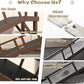 73" Dog Ramp for Bed, Pet Ramp with Removable Side Rail and Non-Slip Surface, Pet Ramp for Small & Large & Senior Dogs with Rest Platform and DIY Glow Strips,Dog Stairs for Couch, Brown