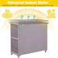 Aivituvin Rabbit Hutch Indoor, Bunny Cage with Wheels, 2-Story Design, 2 Deep Trays, Anti Slip Ramp, Ideal for Small Animals - Grey