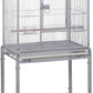 ZENY 53-Inch Bird Flight Cage, Wrought Iron Standing Large with Rolling Stand for Cockatiels Pet Parrot Parakeet Lovebird Canary Finch (White)