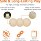 Amazon Basics Dog Toys, Interactive Glow Rubber Balls, (Pack of 3), 2.5 inch, Beige