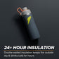 Gatorade 'Overtime' 22oz Stainless Steel Water Bottle, Twist Cap, Grey/Neon Yellow