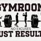 Gym Room No Excuses Just Results Gym Motivational Wall Art Banner Dorm Posters Gifts for Guys Men Women Gym Flag Decor for Home Gym Bedroom Workout Room 30x20 Inchs