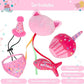BINGPET Catnip Toys for Indoor Cats, Cat Birthday Hat and Interactive Plush Kitten Chew Toys - Cute Cake, Fish, Balloon Toys with Crinkle Paper and Catnip Inside Pink