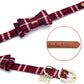 Puppy Collars for Small Dogs - StrawberryEC Adjustable Puppy Id Buckle Collar Leather. Cute Plaid Red Bowtie Dog Collar (Bow-Red)