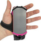 Noxgear Hand Held Phone Holder - Handheld Grip Phone Holder with Key Fob & Card Slot for Running, Jogging & Working Out - Compatible with All Phones - Machine Washable (Raspberry, Left Hand)