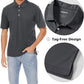 MAGCOMSEN Men's Polo Shirts 3 Buttons Casual Work T Shirts Quick Dry Short Sleeve Golf Shirt Pique Jersey Outdoor Performance