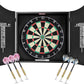 Bristle Dart Board Set, Professional Dart Board 18" with 6pcs 18g Darts Outdoor Dartboard Set, Compressed Sisal Metal Wire Board with Rotating Number Ring