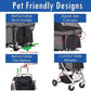 HPZ-PR America Pet Rover Lite Premium Light-Weight Dog/Cat/Pet Stroller Travel Carriage with Convertible Compartment/Aluminum Frame for Small & Medium Pets (Gray 2nd-Gen.)