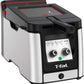 T-fal Deep Fryer with Basket, Electrics Stainless Steel 3.5 Liter Oil Capacity, 2.6 Pound Food Capacity 1800 Watts Easy Clean, Temp Control, Digital Timer, Oil Filtration, Dishwasher Safe Parts Silver