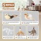 ROSAUI Cat Teaser Wand Toys, Interactive Bird Toys for Indoor Kittens, 42.15’’ Long Cat Fishing Pole Toys, 2Pcs Wires and 5Pcs Natural Refills, Sustainable Wooden Handles, Exercising, Playing