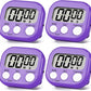 4 Pack Purple Digital Kitchen Timer Magnetic Digital Timer with Big Display Loud Ring Cooking Timers for Cooking, Game, Gym, Break Time, Classroom (4, Pruple)