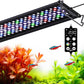 LED Aquarium Light, 24/7 Custom Timer, Power-Off Memory,7-Row LED 12-18in Full Spectrum Fish Tank Light, 8 Colors, 20 Brightness, Day&Night Cycle, Adjustable Mount for Freshwater Plant Growth