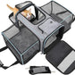 Expandable Travel Pet Bag, Scratch-Resistant Breathable Mesh, Crossbody&Tote Design, Durable&Spacious, Pet Carrier with High-Visibility Windows, Easy-Cleaning Fabric, Removable Soft Pad&Shoulder Strap