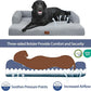 Orthopedic Dog Beds for Large Dogs, Waterproof Dogs Beds, Memory Foam Dog Couch Beds, Comfy Bolster Pet Beds with Removable Washable Cover, Nonskid Bottom (Large, Grey)
