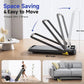 Foldable Treadmill with Incline, Walking Pad with Handle Bar 3 Level Incline, Portable Folding Treadmills for Home/Office 300 Lbs Capacity, Quiet Desk Treadmill with Remote Control & APP