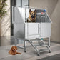 YITAHOME Dog Bathing Station, Professional Stainless Steel 304 Dog Grooming Bathtub w/Left Stairs, Faucet, Floor Grate, 50in Pet Washing Station for Large, Medium, Small Pets