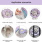 H HIDREAM Soft Cat Cone Collar， Cute Adjustable Cat Recovery Collar，Elizabethan e Collar That can Protect Head and Foot Wounds，Purple Flower All-Season Style