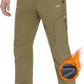 MAGCOMSEN Snow Pants for Men Water Resistant Fleece Lined 5 Zipper Pockets Winter Snowboard Hiking Insulated Ski Pants