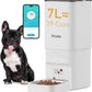 7L/29 Cups Automatic Dog Feeder, 5G WiFi Auto Cat Feeder with Desiccant Bag, Cat Food Dispenser, App Remote Feeding, Stainless Steel Bowl, Dual Power Supply, Ideal for 2-15mm Dry Food