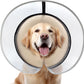 Dog Cone Collar with Enhanced Anti-Licking, Inflatable Dog Cone After Surgery, Adjustable Size with Soft Padding for Small Medium Large Dogs - Pale Yellow/M