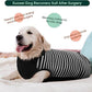 Kuoser Dog Recovery Suit, Anti Licking Dogs Rear Leg Sleeve, Abdominal Dog Surgical Suit with Pants Cover Protect Wounds, Dogs Elbow Protector Soft Pet Surgery Onesie Cone Alternative, Black 4XL