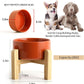 Petygooing 28 OZ Rust Red Elevated/Raised Ceramic Dog Bowl for Small and Medium Breeds, Dog Food Water Dish with Stand,Pet Feeding Bowl with Anti Slip Rubber for Cats Small and Medium Dogs (3.6 Cups)