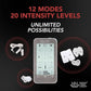 TENS Unit Muscle Stimulator - Non-Invasive EMS Therapy Machine for Neck, Shoulder & Back Pain Relief, Sciatica, Arthritis - Safe & Portable with 12 Modes & 20 Intensity Levels