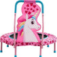 SSLine 36 inch Kids Small Baby Toddler Trampoline with No-Gap Spring Design, Mini Trampoline with Handle Bar and Safety Padded Cover, Indoor Outdoor Fun for Kids