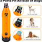 Casfuy 6-Speed Dog Nail Grinder - Newest Enhanced Pet Nail Grinder Super Quiet Rechargeable Electric Dog Nail Trimmer Painless Paws Grooming & Smoothing Tool for Large Medium Small Dogs (Orange)