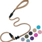 Slip Lead Dog Leash，Strong Nylon Rope Leash and Padded Handle,No Pull Outdoor Walking Training Lead for Small Medium Large Dogs(Light Military Tan, 1/2"×4ft)