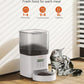 WOPET Automatic Cat Feeder, 4L Automatic Dog Feeder with 180-Day Battery Life, Programmable Cat Food Dispenser with Stainless Steel Bowl，1-6 Meals Per Day