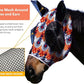 Harrison Howard Super Comfort Stretchy Fitting Horse Fly Mask with UV Protection Soft on Skin with Breathability Tribe Feather Cob (Medium)