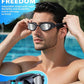 Swim Goggles, Unisex Adult Swimming Goggles Anti Fog Anti UV No Leakage Wide View for Men Women Youth