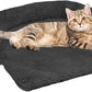 Calming Dog Bed Fluffy Plush Dog Mat for Furniture Protector with Removable Washable Cover for Large Medium Small Dogs and Cats (XS(31“x23.5”x5“), Dark Grey)