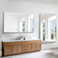 Silver Bathroom Mirror,60x36 inch Wall Mirror for Bathroom Wall Mounted,Large Rectangle Mirror for Bathroom Over Sink,Modern Metal Frame for Living Room,Bedroom Entryway,Horizontal/Vertical