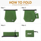 Dog Food Travel Bag,Pet Food Container 20 lb w/2PCS Collapsible Dog Travel Bowls and Zipper Side Pocket(Green, Large)