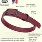 Dogline Biothane Waterproof Dog Collar Strong Coated Nylon Webbing with Black Hardware Odor- Proof for Easy Care Easy to Clean High Performance Fits Small Medium or Large Dogs, Merlot Burgundy