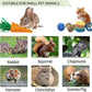 Grddaef 18 PCS Bunny Toys, Rabbit Toys Guinea Pig Toy Natural Apple Wood Grass Timothy Sticks Chew and Treat for Guinea Pigs Hamster Chinchillas