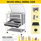Guinea Pig Cage Hamster Cage All-Around Metal Frame Rat House on Wheels,Small Animal Cage with Deeper Tray