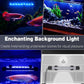 Pawfly 1.8W Aquarium LED Light - 7.5" Underwater Fish Tank Light with Timer & Remote Control (4 Modes, Battery Not Included)