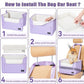 PETSFIT Dog Car Seats for Small Dogs, Patent Safe Buckles Cat Car Seat, Car Seat for Dogs with Safety Belt, Suitable for Small Pets Up to 25lbs (Lavender Purple)