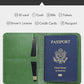 ALLIVE Passport Holder for Travel Women Men,Genuine Leather Passport Cover Wallet,Travel Must Haves Airport Essentials Travel Gifts Green