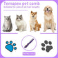 Pet Flea Comb for Dogs & Cats,Removes Tangles & Flea, Tear Stain Removal, Stainless Steel Metal Teeth, Non-slip & Anti-static Rubber Handle, Safe & Gentle Pet Grooming Comb