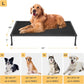 Veehoo Chewproof Elevated Dog Bed - Cooling Raised Pet Cot, Breathable Mesh, Washable & Non-Slip for Large Dogs, Indoor/Outdoor, Black Mat and Black Frame, 42x30inches (Model CWC2203A03)