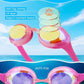 Kids Swim Goggles, Anti-fog and UV Protection with Swim Cap for Age 3-15 Youth Boys Girls Toddler