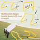 GHB Agility Ladder,Football Training Equipment Set,4 Agility Hurdles, 20 feet12 Rungs Speed Ladder,12 Disc Cones,Resistance Parachute, Jump Rope, 5 Resistance Bands