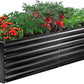 EDOSTORY Metal Raised Bed Garden Bed Kit, 6x3x2ft Tall Galvanized Planter Raised Garden Boxes Outdoor, Large Metal Raised Garden Beds for Flowers, Vegetables, Herbs